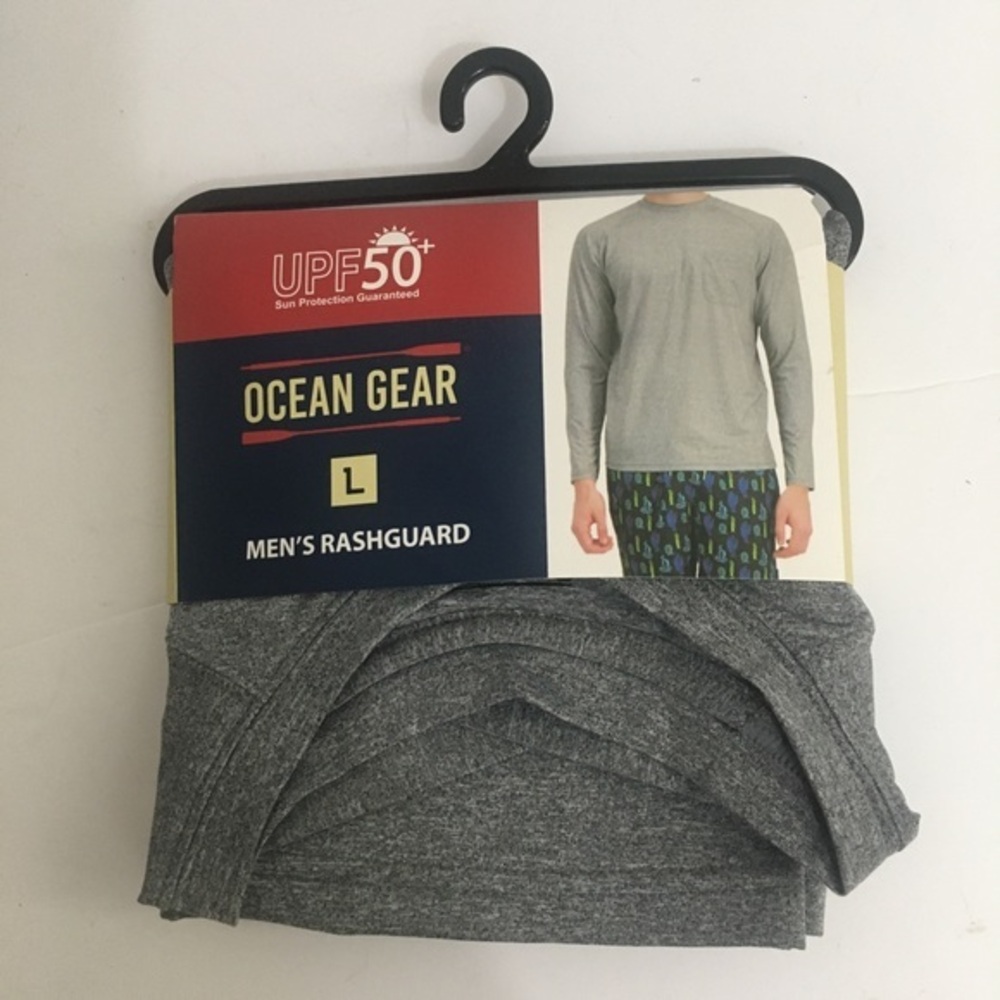 Ocean Gear UPF 50 Men’s Rashguard Ling Sleeve Shirt. Sz Large. New